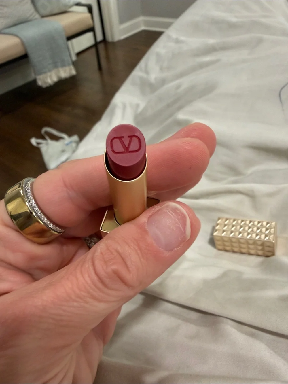 Valentino Spike Matte Lipstick - Fire Red